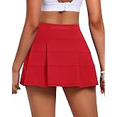 JoyGirl Womens Tennis Skirt with Shorts Pleated Golf Skirt High Waist Pickleball Skirts Athletic Skorts with Pockets