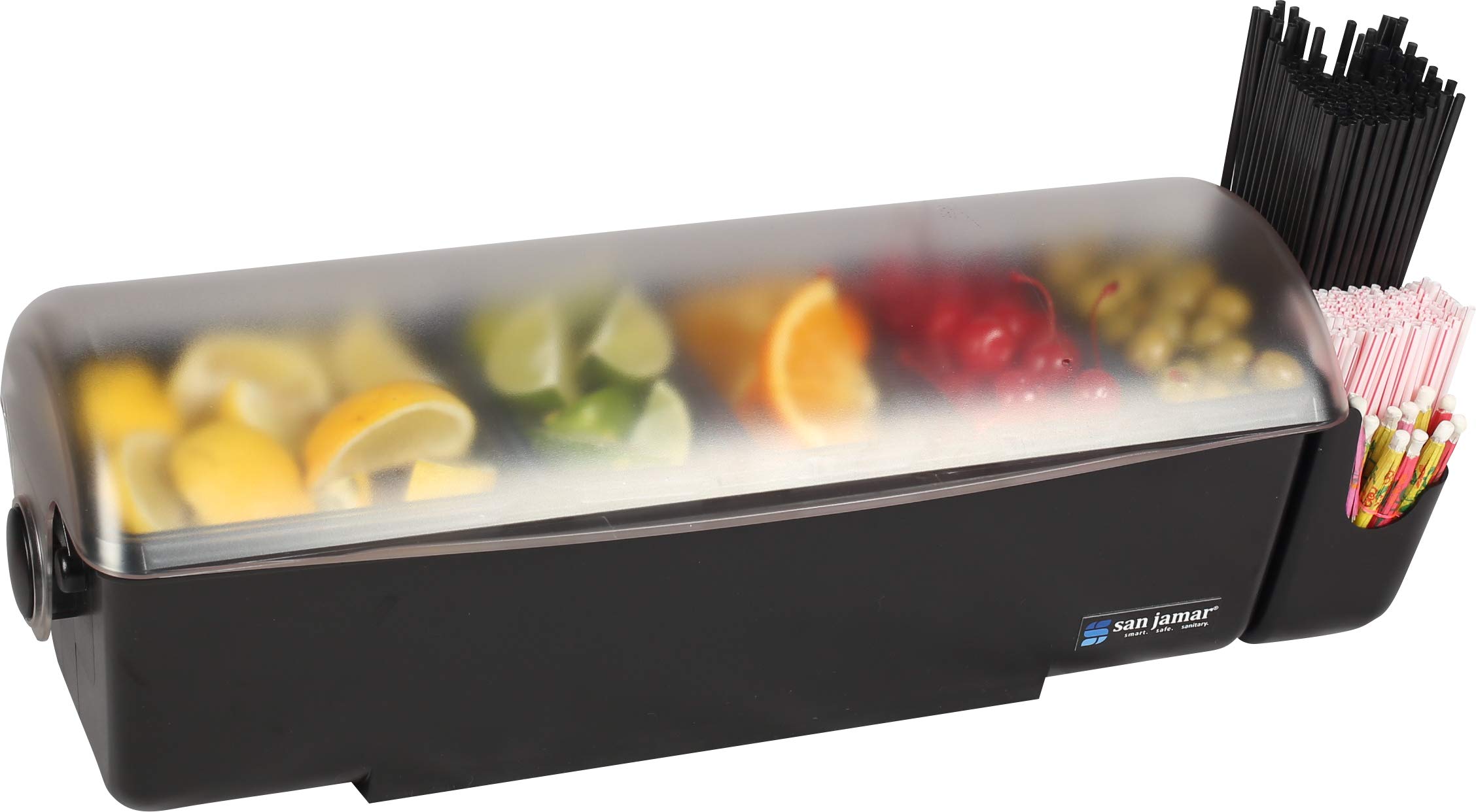 San Jamar BD4005E The Dome Garnish Center, 4 Quart Capacity, Polycarbonate Base, NSF