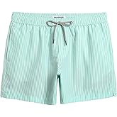 maamgic Mens Swim Trunks 5" Quick Dry Beach Shorts Bathing Suits with Mesh Lining Pockets