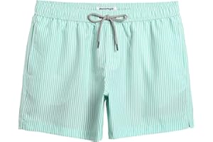 maamgic Mens Swim Trunks 5" Quick Dry Beach Shorts Bathing Suits with Mesh Lining Pockets