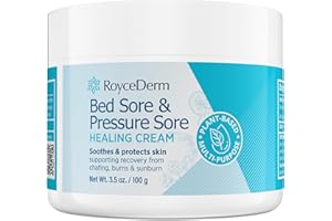 Roycederm Bed and Pressure Sore Treatment Cream: Fast Skin Healing Cream - Infection Protection for Bed Sores, Pressure Sores, Blisters, Cuts, Burns - for Bedridden, Elderly and Amputees - 3.5 OZ