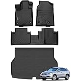 Wailtnb All Weather Floor Mats & Cargo Liner for Acura RDX 2013 2014 2015 Custom Fit Waterproof Durable Easy to Clean fit for Acura RDX 2013-2015 Accessories Black