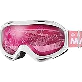 OutdoorMaster OTG Ski Goggles - Over Glasses Ski/Snowboard Goggles for Men, Women & Youth - 100% UV Protection