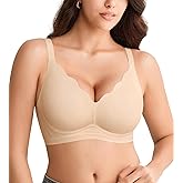 Jelly Bras for Women with Support - S-2XL - Wireless Seamless Padded Bralettes No Underwire Tshirt Everyday Comfort Bra