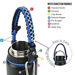QeeCord Paracord Handle Compatible with Hydro Flask