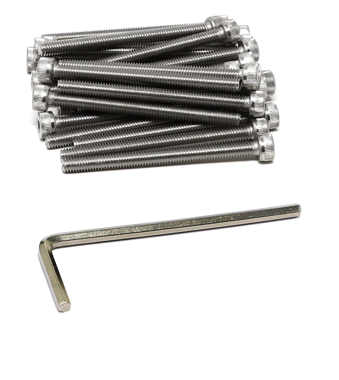 iexcell 25 Pcs Metric M4-0.7 x 50 Stainless Steel 304 Hex Socket Head Cap Screws Bolts Kit