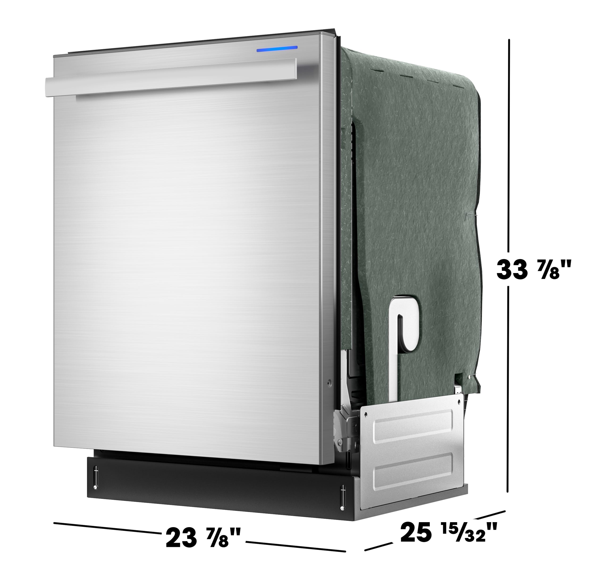 Sharp SDW6736MS 24-inch Stainless Steel Dishwasher, Third Rack, Library Quiet 47 dB, Power Wash Sprayer