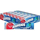 Airheads Full-Size Candy Bars, Blue Raspberry, 36 Count Box | Taffy, Individually Wrapped Bulk Taffy Candy, Artificially Flavored