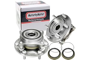 MotorbyMotor 950-001 Front Wheel Bearing and Hub Assembly 4WD with 6 Lugs Fits for Lexus GX460 GX470 (All Models), Toyota 4Runner FJ Cruiser Tacoma (4WD ONLY) Hub Bearing (4WD 4x4, 515040)-2PK