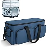 basementcase DJ Bag - Music Gear & Cable Organizer Bag - Detachable Dividers - Padded Gig Tote for Controllers, Mics, Audio Equipment - Lightweight, Sturdy Oxford Material, Travel-Ready for Musicians