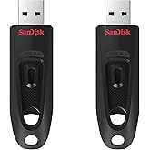 SanDisk 64GB 2-Pack Ultra USB 3.0 Flash Drive (2x64GB) - SDCZ48-064G-GAM462, Black