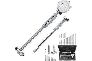 Neoteck Dial Bore Gauge with 0.7"-6"/0.0005" Measuring Range and 6" Measuring Depth Dial Bore Gauge Set with 23PCS Anvils Chr