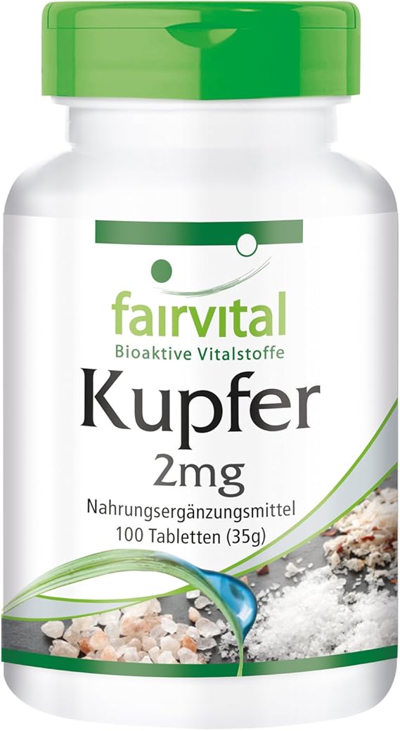 Copper 2mg Bulk Pack for 3 Months Vegan HIGH Dosage 100 Tablets