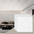 VEVOR 12-Pack 24 x 24 in Drop Ceiling Tiles - Premium PVC Sheet, Easy Installation/Cutting Plastic Glue-up, White Echo Pattern