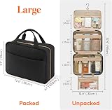 Lifewit Travel Toiletry Bag Large Hanging Cosmetic Organizer Black view 2