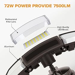LUTEC 72W 7500LM LED Security Lights Motion Sensor