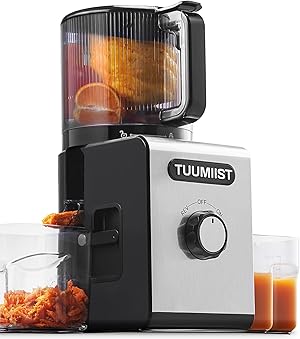 150mm XXL-Entsafter, TUUMIIST Großkalibriger Entsafter Testsieger für Obst & Gemüse, 3L Füllvolumen Für Familie – 99% Saftausbeute, BPA-frei, Glanzschwarz