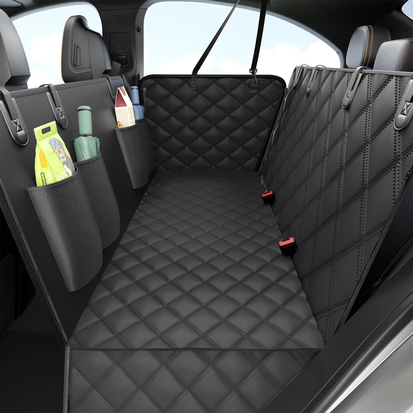 Photo 1 of Dog Car Seat Cover for Back Seat,100% Waterproof Scratch Proof Nonslip Seat Cover,600D Heavy Duty Scratch Soft Dog Hammock for Car for Cars Trucks and SUVs