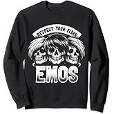 Emo Skulls Tribute Tee - Respect Your Elder Emos Sweatshirt