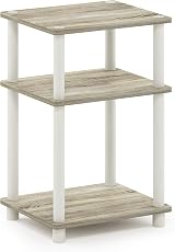 Furinno Just Side Table 3-Tier End Table Sonoma Oak Bedside Night Stand view 6