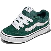 Vans Kids' Caldrone Shoe | Boys' & Girls' Low-Top Fashion Sneakers, Chunky Retro-Inspired, Suede/Mesh Emerald, 5