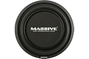 Massive Audio UFO10 10 Inch Shallow Subwoofer - High Powered 600 Watt Shallow Mount Subwoofer 2.5 inch Voice Coil and Dual 4 