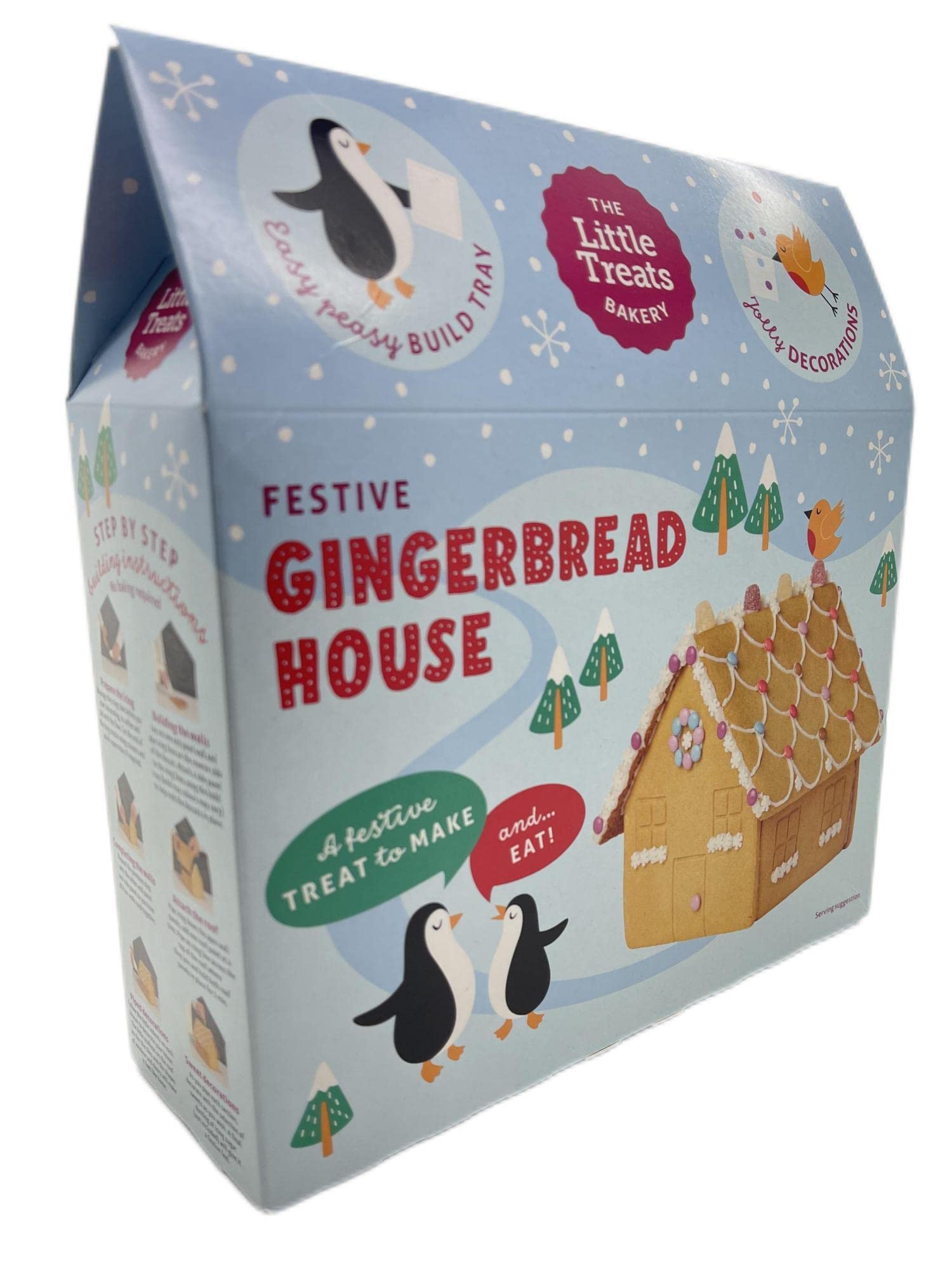 Large Make Your Own Christmas Gingerbread House Kit - Easy to Make - No Baking - Includes Pre-Shaped Gingerbread, Icing & Decorations - Christmas Fun for All The Family!