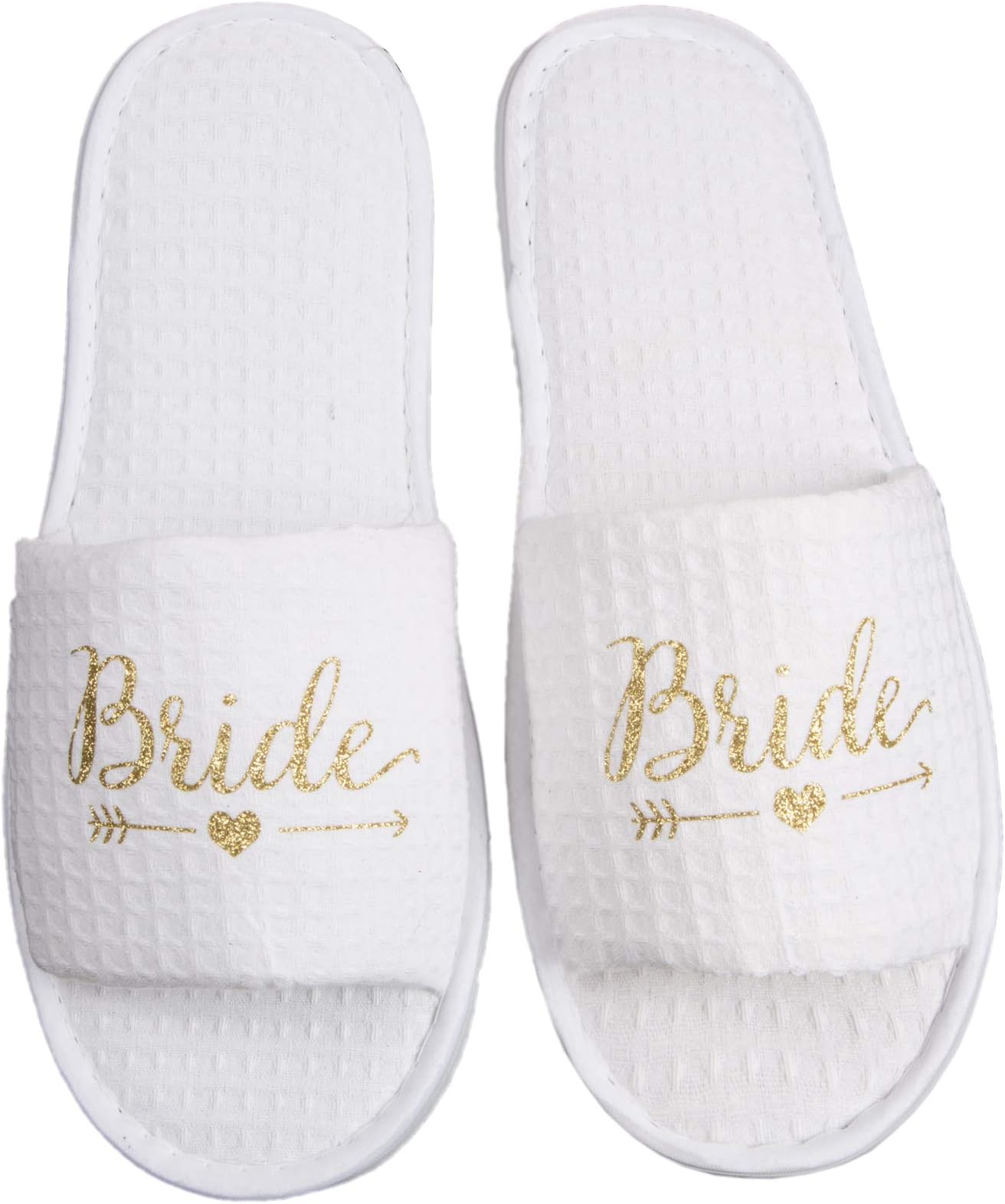 Bachelorette Party Wedding Slippers Bride Maid of Honor Bridesmaid Gift SPA Beach Hotle Slippers Women's Party Favor (Bride)
