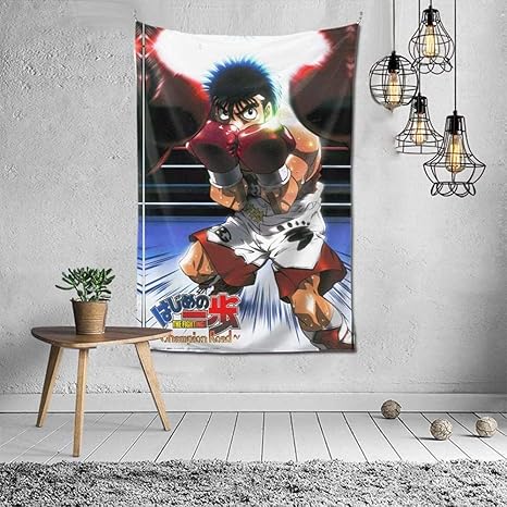 Amazon Co Jp はじめの一歩アニメテレビ番組ポスター壁飾りタペストリー専用壁掛け多目的横壁背景毛布居間用寝室60 40インチ ホーム キッチン