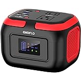 ENOFLO Portable Power Station, 97.68Wh Solar Generator | Lithium Battery Power with 110V AC 120W Peak Socket/DC/USB QC3.0/LED Light for Outdoor Indoor Use Trip Home Backup Emergency