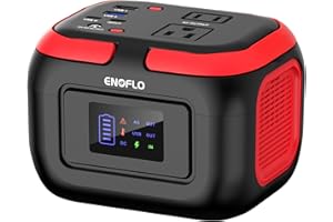 ENOFLO Portable Power Station, 97Wh Solar Generator, Lithium Battery Power with 110V AC 120W Peak Socket/DC/USB QC3.0/LED Light for Outdoor Camping Trip Home Backup Emergency