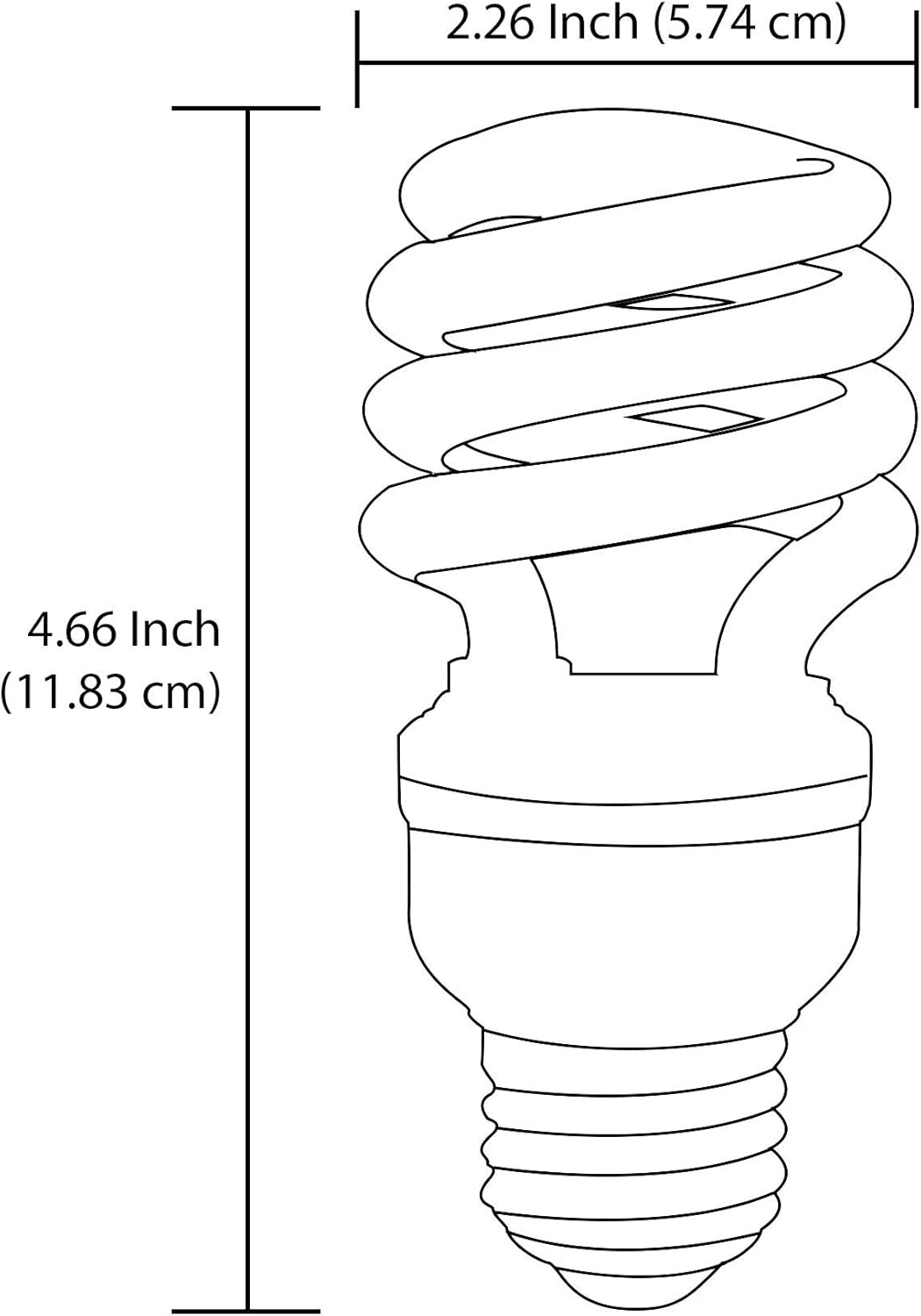 Super White Sunlite SMS23F//50K SMS23F//50K 23-Watt Super Mini Spiral Energy Saving Medium Base CFL Light Bulb