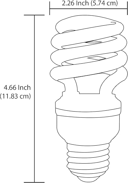 Super White Sunlite SMS23F//50K SMS23F//50K 23-Watt Super Mini Spiral Energy Saving Medium Base CFL Light Bulb
