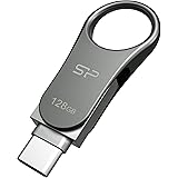 Silicon Power 128GB USB-C Type C USB 3.0/3.1 Gen 1 Dual Flash Drive, Mobile C80 Compatible with Samsung Galaxy, Google Pixel