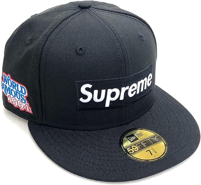 Amazon Supreme シュプリーム aw World Famous Box Logo New Era ニューエラキャップ 黒 7 5 8 Xl 並行輸入品 キャップ 通販
