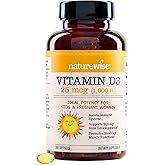 NatureWise Vitamin D3 1000iu (25 mcg) 1-Year Supply for Immune Support, Healthy Muscle Function, and Bone Health - Non-GMO, Gluten Free in Organic Extra Virgin Olive Oil, (Mini Softgel), 360 Count
