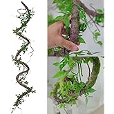 71inch Artificial Posable Tree Branches Hanging Bendable Moss Greenery Garland Faux Tree Vines Twigs Ivy Leaves for Reptiles Climb Outdoor Halloween Canopy Wedding Home Wall Porch Mantel Decoration