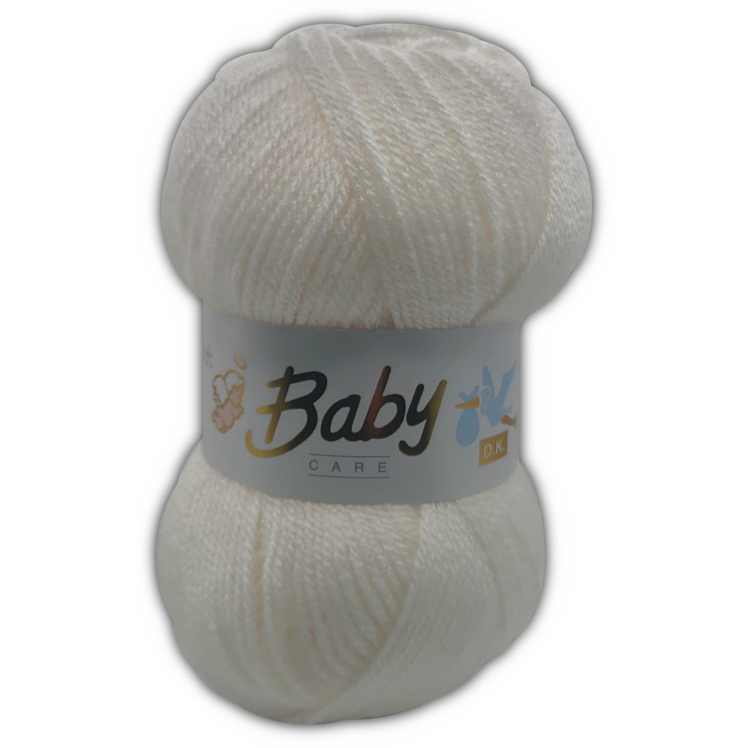 2 Pack of Cream 613 - Baby Care Double Knit Wool for Knitting and Crochet by Woolcraft