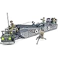 General Jim's WW2 Landing Craft Higgins Boat Building Blocks Set – 325 Pieces with Military Jeep & Rotating Figures – Compatible with All Major Brick Brands – Historical WW2 Model Set