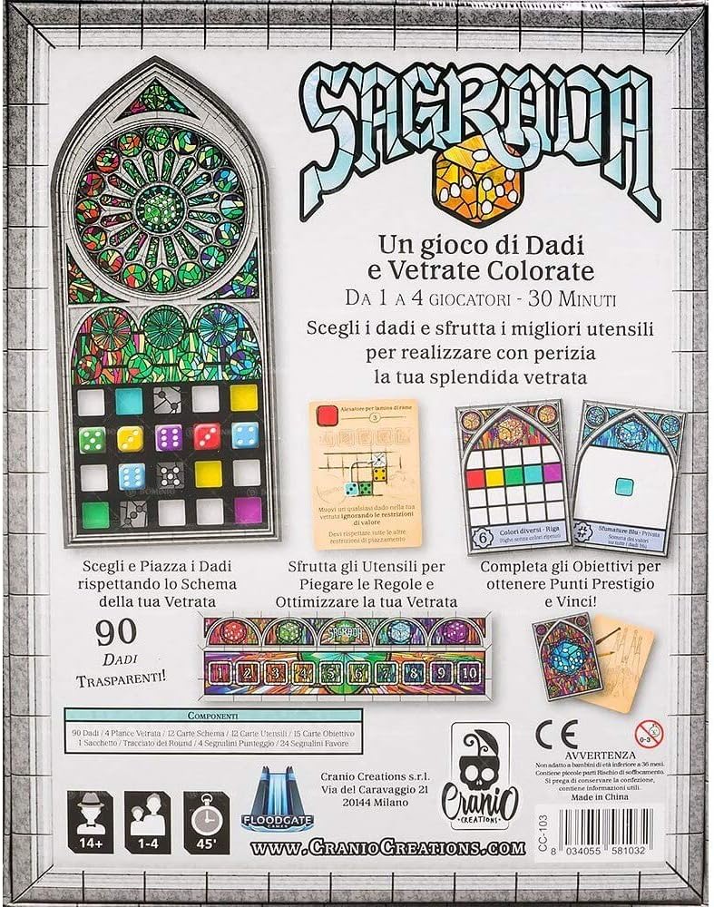 Cranio Creations Sagrada CC103 (Italian), Multi-coloured, 30 cm x 23 cm x 7.5 cm - Image 3