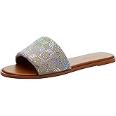 COACH womens Holly Sandal in Crystal Signature Jacquard