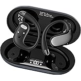 WIVTAK Open Ear Headphones Bluetooth 5.4, 62H Playtime, Air Conduction Wireless Earbuds with Ergonomic Earhooks, ENC Mic,IPX5,Physical Buttons, Comfort-Fit for Running, Cycling, Workouts