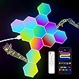 JIMIMORO 12 Pack Hexagon Light Panels - Smart RGB LED Wall Lights With APP & Remote Control - Cool Music Sync Gaming Lights for Living Room, Bedroom, Kids, Adults