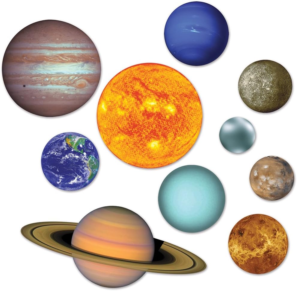 Amazon Com 10 Piece Double Sided Solar System Cutouts Decorations Arts Crafts Sewing