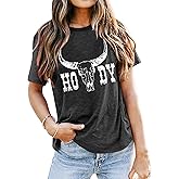 Howdy Cowgirl Shirt Women Western Vintage Country Southern Graphic Tops Tees Casual Short Sleeve T Shirts