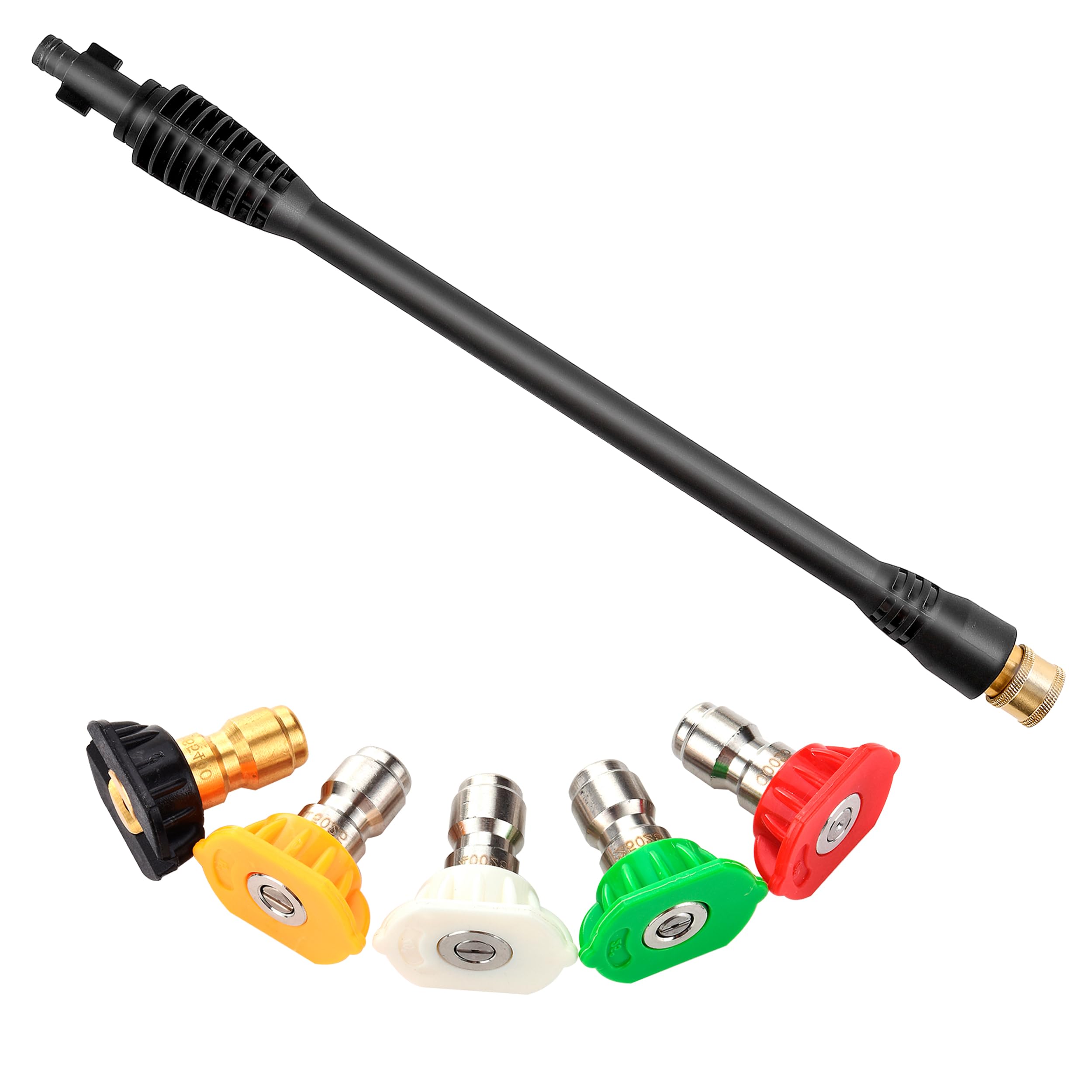 Photo 1 of JOEJET Pressure Washer Wand Replacement with 5 Spray Pressure Washer Nozzle Tips, 16 Inch, Compatible with Ryobi Pressure Washer Gun, 2000 PSI
