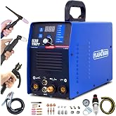 Plasma Cutter TIG Welder With PULSE Stick Welder Machine 520TSCPF Plasma Cutter Welder Combo 200A TIG/ARC Welding 50A Air Plasma Cutting Dual Voltage 110/220V 1/2" Clean Cut Upgrade Digital Panel