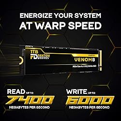 Fantom Drives VENOM8 1TB NVMe Gen 4 M.2 SSD 1TB for