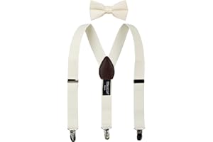 Spring Notion Boys' Suspenders and Solid Color Bowtie Set