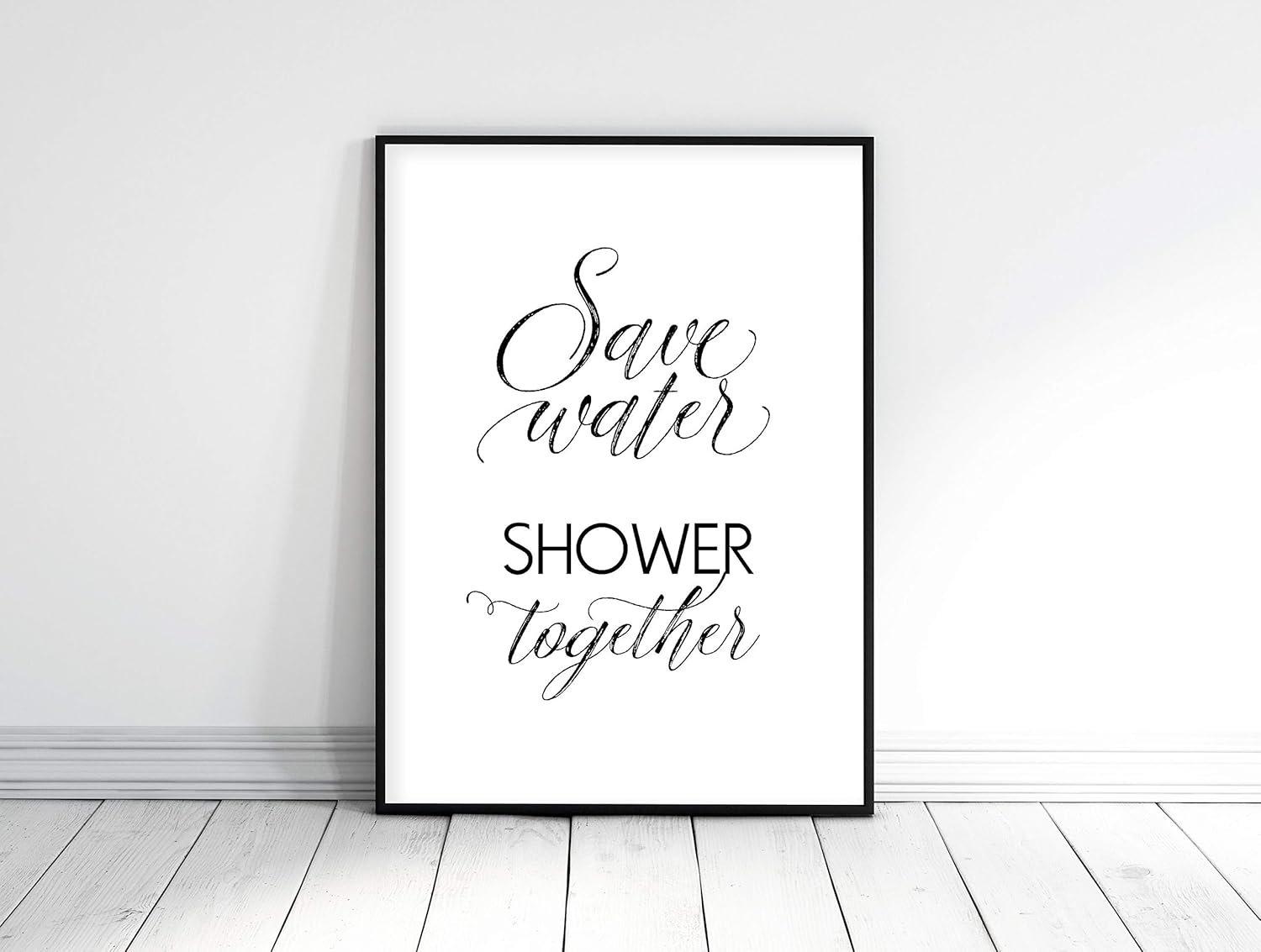 Funny Bathroom Decor Save Water Shower Together Bathroom Signs Bath Room Wall Art Shower Wall Decor Couples Gift Funny Bath Signs Wood Pallet Design Wall Art Sign Plaque With Frame Wooden Sign